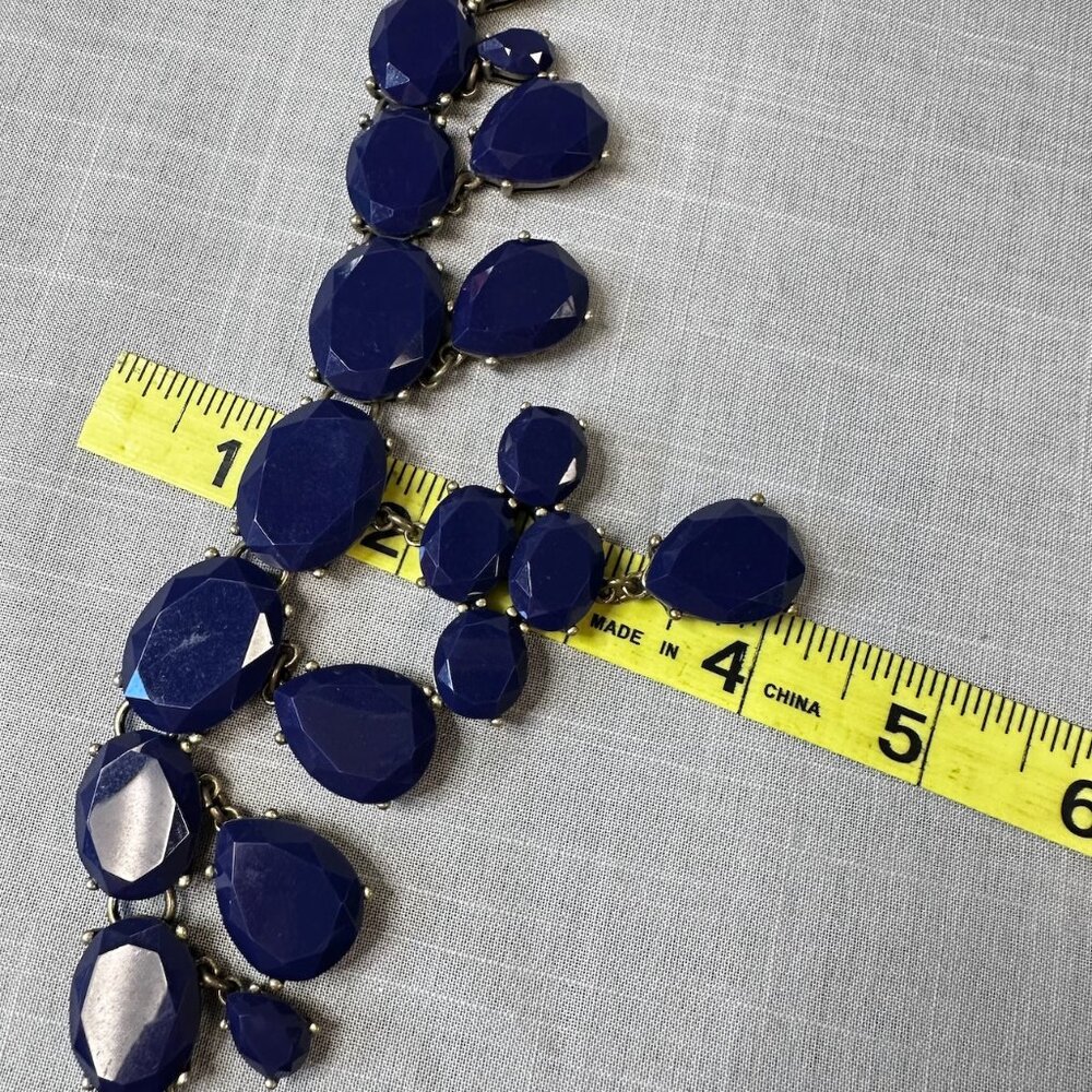 J. Crew Dark Blue Cascading Stone Necklace - Picture 5 of 13